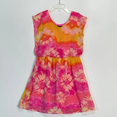 Amy Byer Youth Girls Size 8 Sleeveless Multicolor Dress W/ Pink Lining - Image 1 of 4