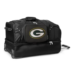 Denco NFL Green Bay Packers 27 pollici Borsone nero con fondo arrotolabile - Foto 1 di 9