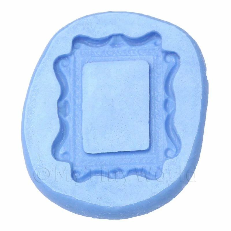 Dolls House Miniature Reusable Small Rectangle Frame Silicone Mould - Image 1 of 1