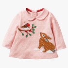 Baby Boden Girls Applique Long Sleeve Top Robin Rabbit Sizes 0-3 mths to 3-4 Yrs