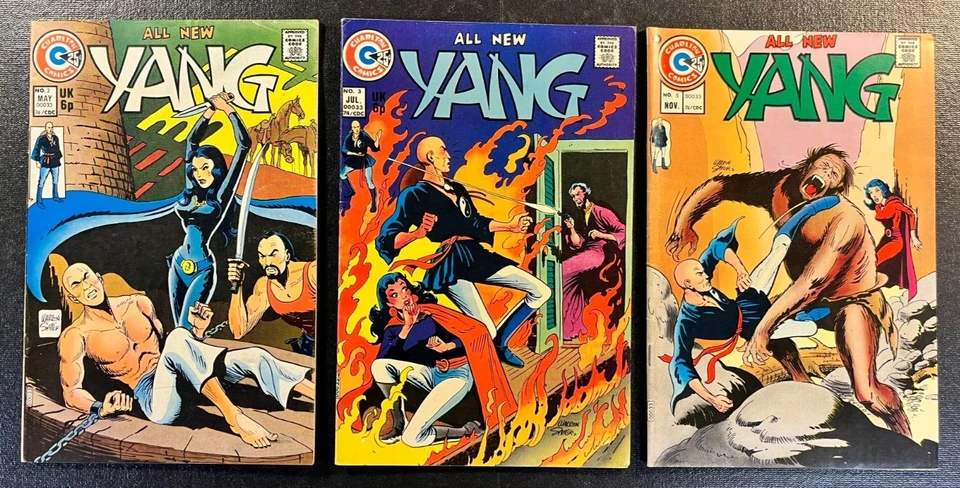 Yang 2 3 5 LOT Warren Sattler Joe Gill 1974 Vintage Charlton Volume 1 Bronze Age - Image 1 of 4
