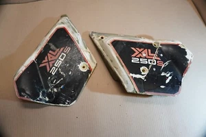 Honda XLS 250 XLS250 1978-1980 modelo conjunto de paneles laterales plástico dañado - Imagen 1 de 10