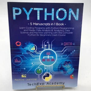 PYTHON 5 Manuscripts in 1 Book Code, Data Analysis Science and Machine Learning - Picture 1 of 9