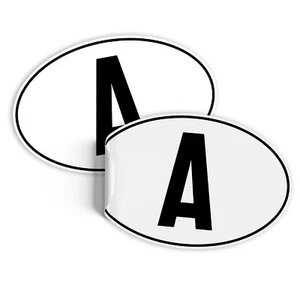 2x pegatinas de matrícula de país 17,5x11,5 cm según norma DIN UE R226-30 Austria - Imagen 1 de 7