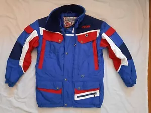 Vintage Spyder XT TBlue, White, Red Ski Snowboard Jacket Size Medium - Picture 1 of 22