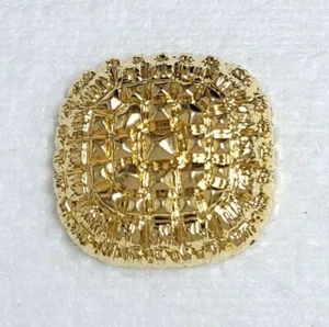 Square Button Gold Tone Pyramid Stud Plastic Shank 5 Size Options Sewing Crafts - Picture 1 of 26