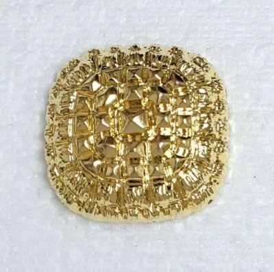 Square Button Gold Tone Pyramid Stud Plastic Shank 5 Size Options Sewing Crafts - Image 1 of 4