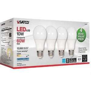 10W LED 4 Pack Light Bulbs - Picture 1 of 4