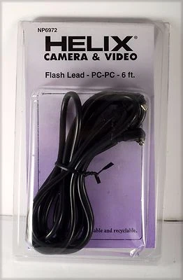 HELIX FLASH LEAD FLASH CORD PC-PC 6 FT. #NP6972 NEW IN PACKAGE - Image 1 of 3
