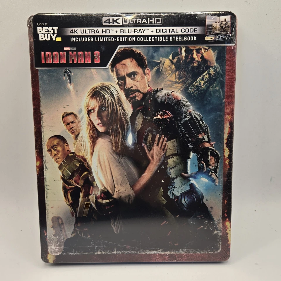 Iron Man 3 Best Buy Steelbook - 4K Ultra HD / Blu-Ray / Digital  - new/sealed Foto 1 de 1