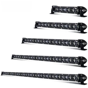 Barra LED Singola Fila Slim LED Barra Luminosa da Lavoro Lavoro per Fuoristrada Trattore Auto Camion - Foto 1 di 14
