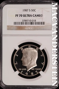 1987-S Kennedy Half Dollar - NGC PF 70 Ultra Cameo - Choice Gem Proof #SLG405 - Picture 1 of 2