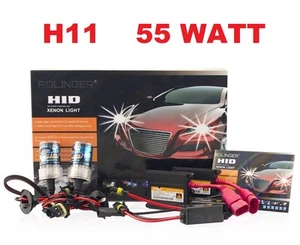 KIT XENON H11 55w AUTO LAMPADE 6000K e CENTRALINA SLIM CAN BUS LUCE BIANCA - Foto 1 di 5