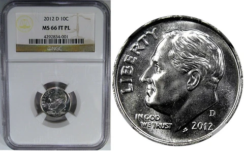 2012-D 10C NGC MS66FT PL ROOSEVELT ~ *FINEST & ONLY PROOFLIKE!* Cover