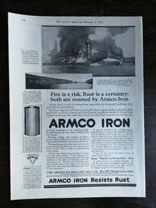 Vintage 1917 Armco Eisen ganze Seite Originalanzeige 222 - Bild 1 von 1