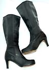 Clarks Women’s Kansas Chorus Wide Fit Black Leather Knee Boots Size UK 4 EUR 37