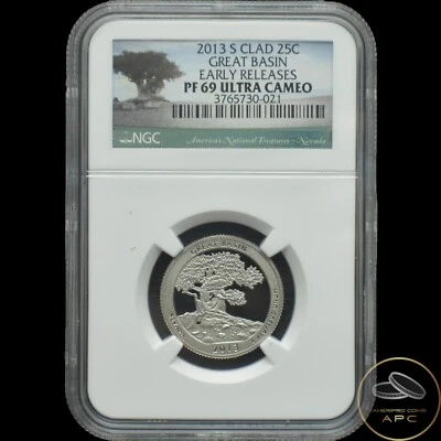 2013 S NGC PF69 Clad Great Basin Early Release Quarter Ultra Cameo - Image 1 of 2
