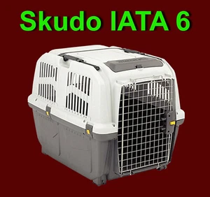Hunde Katze Transportbox ❤️ SKUDO IATA 6 ❤️ Urlaub Reise Flugbox Hundebox - Picture 1 of 1