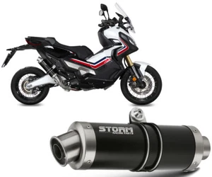 Terminale Scarico Storm by Mivv Gp Nero acciaio per Honda X-adv 750 2017 > 2023 - Imagen 1 de 4