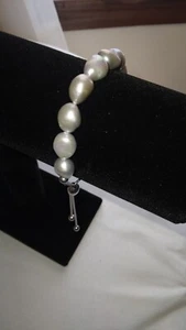 Armband 8-9mm Süßwasserzuchtperlen Edelstahl verstellbar - Bild 1 von 8