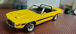 1:18 1969 SHELBY MUSTANG GT500 CONVERTIBLE BY ERTL COLLECTICLES IN YELLOW N0 BOX - Picture 1 of 22