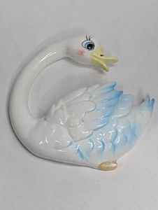 Anthropomorphic Kitsch Swan Duck Goose Wall Ceramic Decor Enesco 1950s JAPAN - Picture 1 of 17