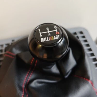 RALLIART 5S Pomo de cambio negro MITSUBISHI LANCER EVO MIRAGE ECLIPSE 3000GT rs Foto 1 de 4