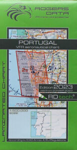 Carte aérienne 2023 OACI Rogers Data 1/500000 PORTUGAL OACI VFR Charts 500.000