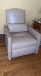 Tan Faux Leather Recliner - Picture 1 of 2