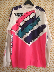 Maillot Motocross AXO Superbelt Sport vintage 90'S Vintage Jersey Moto - M - Picture 1 of 6