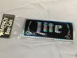 Vintage 1970’s LITE BEER Prism Metallic Reflective Rainbow STICKER DECAL nip new - Picture 1 of 6