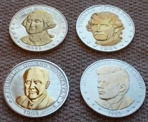 Presidential Coins 250th Anniversary COINS Washington, Jefferson, FDR & JFK-4 pk - Picture 1 of 9
