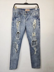 Vintage Vivienne Westwood Distressed Straight Jeans W28 UK 8 10 Y2k - Imagen 1 de 12
