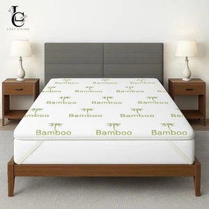 40D Bambus Memory Foam Matratzenauflage -6cm dick - Antirutsch mit Reißverschlussbezug - Bild 1 von 7