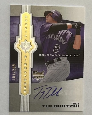 2007 Ultimate Collection 139 Troy Tulowitzki Rookie Auto /299 Rockies - Image 1 of 2
