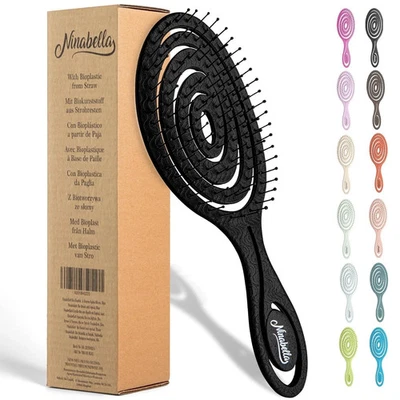 Ninabella Organic Detangling Hair Brush for Women, Men & Regular, Black - Image 1 of 2