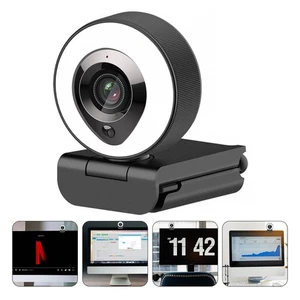 1 Set 4K Practical Auto-focusing USB Camera Fill-in Light Live Webcam - Afbeelding 1 van 12