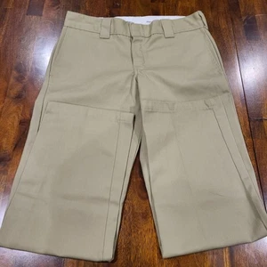 Pantalones Dickies ajustados calce recto color caqui tostado para hombre talla 32x32 ropa de trabajo de construcción - Imagen 1 de 8