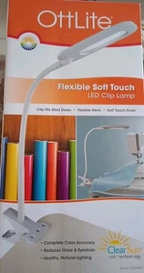 OttLite Flexible Soft Touch LED Desk Clip Lamp with ClearSun LED Technology - Picture 1 of 3