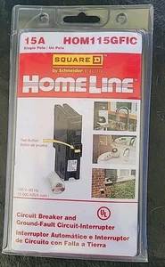 Square D HOM115GFIC 15 A Miniature Circuit Breaker Single Pole New - Picture 1 of 7