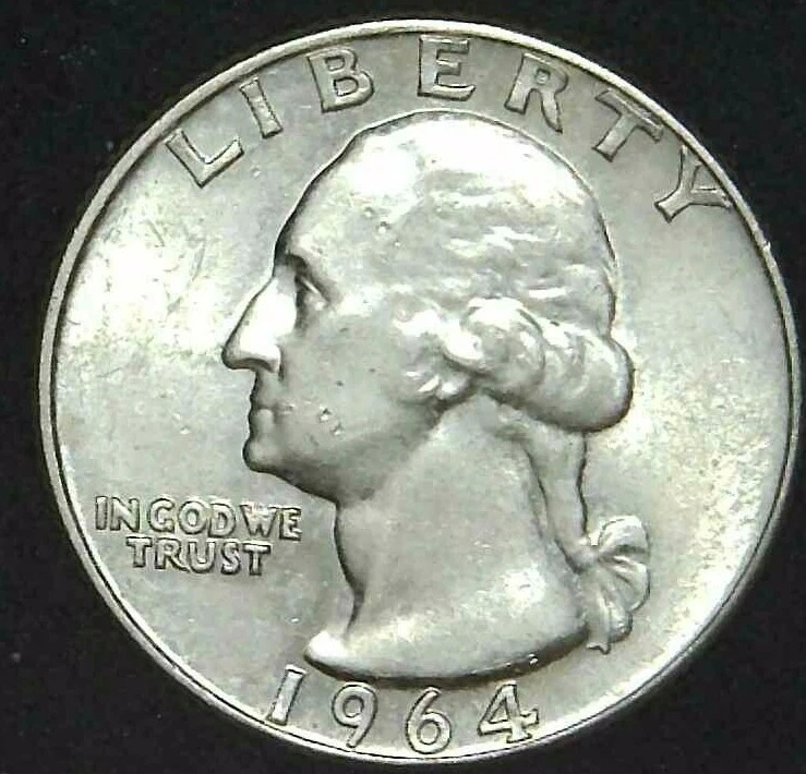 1964-D 25C Washington Quarter 90% Silver BU 21cct0525 - Image 1 of 2