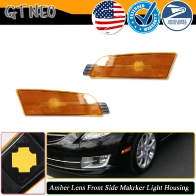 2x Luces reflectoras laterales de parachoques delantero ámbar para Mazda 6 Mazda6 2009-2013 Foto 1 de 4