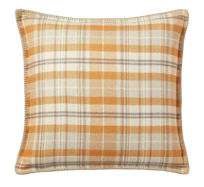 Lauren Ralph Lauren Middlebrook Plaid Decorative Bed Toss Pillow Tan Orange Gray - Image 1 of 4