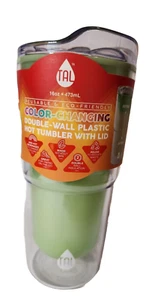 TAL: Green Color-Changing, Double-Wall Plastic Hot Tumbler with Lid, 16 oz - Picture 1 of 5