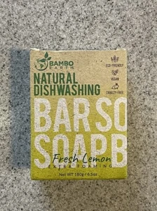 Jabón para lavar platos sólido natural de bambú limón fresco espuma extra - Imagen 1 de 3