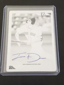 Jarren Duran 2020 Bowman Heritage Autograph Black Printing Plate #92PA-JD 1/1  - Picture 1 of 4