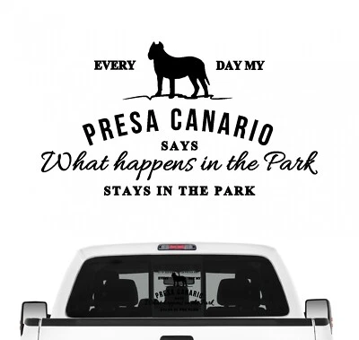 Presa Canario Vintage Hundeaufkleber Hundemotiv Auto Folie Perro Molosser Dogge - Bild 1 von 4