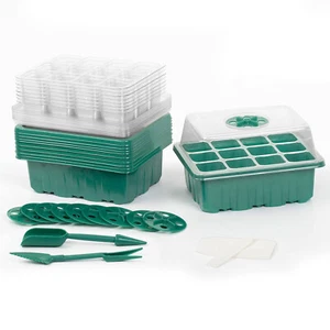10 Packs Seed Starter Tray 12 Holes Seedling Trays Plant Starter Growing Trays - Picture 1 of 12