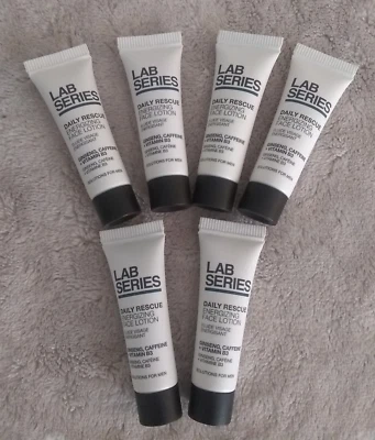 6 lociones faciales energizantes Lab Series Daily Rescue para hombre 7 ml MINI TAMAÑO DE MUESTRA Foto 1 de 4