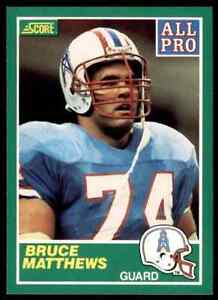 1989 Score #286 Bruce Matthews HOF ROOKIE NM-MT Houston Oilers Tennessee Titans